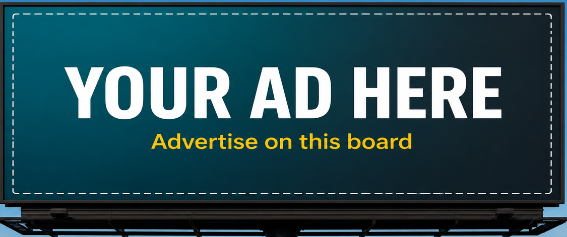 Sample roadside billboard placeholder: Your Ad Here